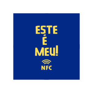 Tag este é meu quadrada - Azul